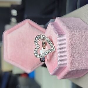 Nwt's Gorgeous Sterling Silver & CZ Heart Ring